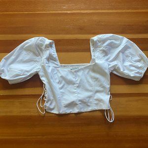Abercrombie and Fitch square neck white top